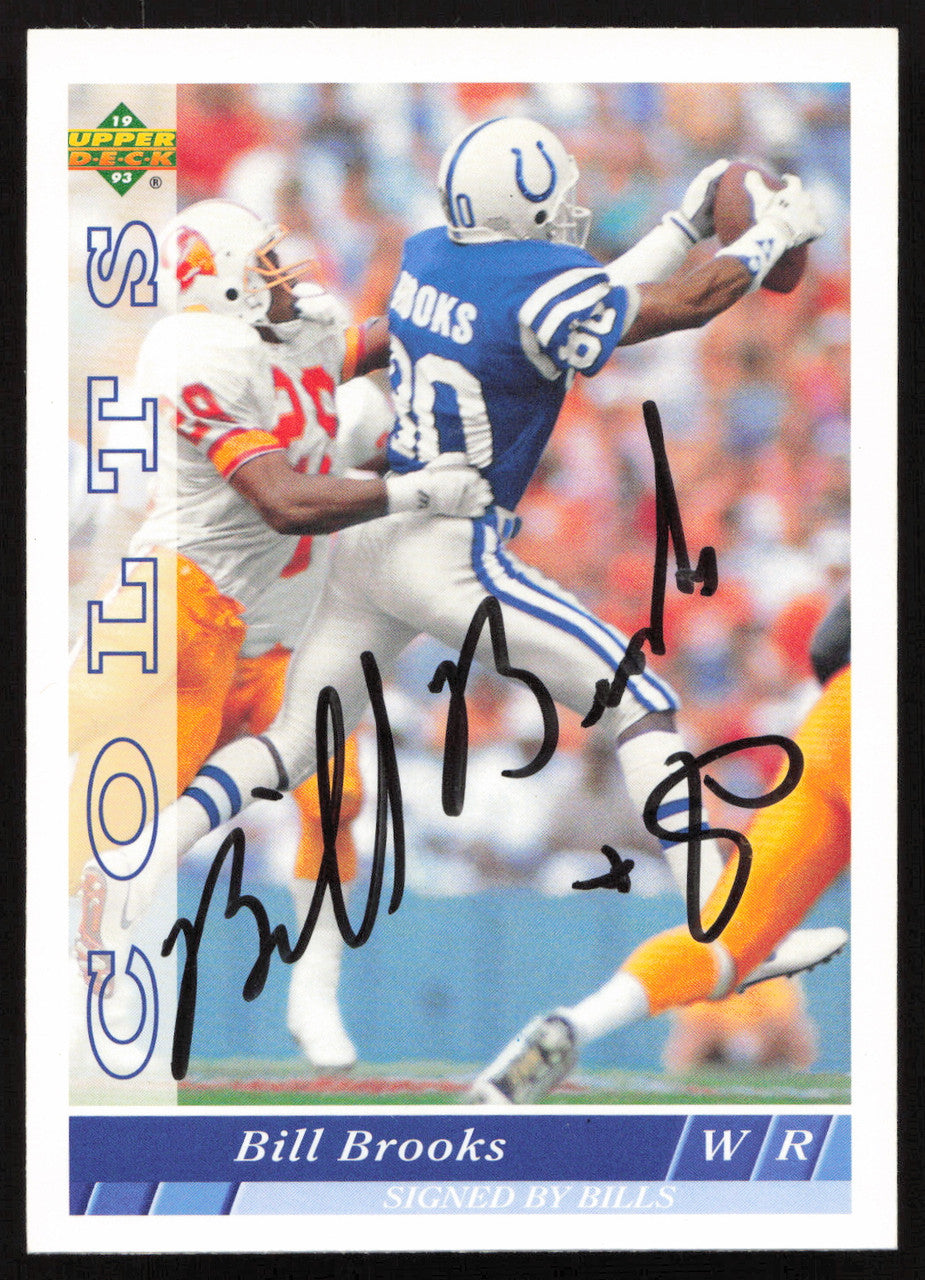 Bill Brooks Autographed 1993 Upper Deck Card #169 Indianapolis Colts SKU #259534