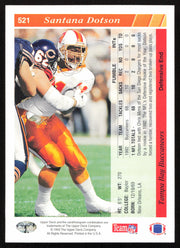 Santana Dotson Autographed 1993 Upper Deck Card #521 Tampa Bay Buccaneers SKU #259538