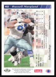 Russell Maryland Autographed 1993 Upper Deck Card #452 Dallas Cowboys SKU #259541