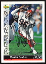 Daniel Stubbs Autographed 1993 Upper Deck Card #115 Cincinnati Bengals SKU #259543