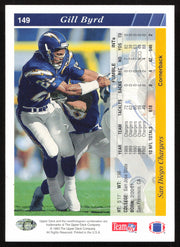 Gill Byrd Autographed 1993 Upper Deck Card #149 San Diego Chargers SKU #259547