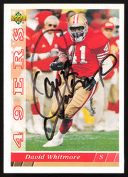 David Whitmore Autographed 1993 Upper Deck Card #383 San Francisco 49ers SKU #259549