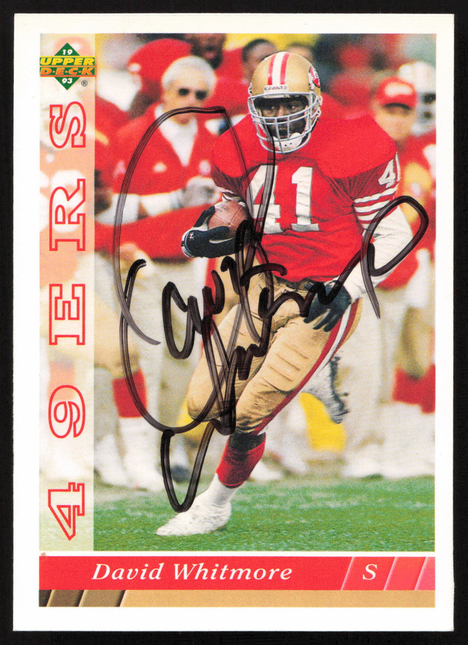 David Whitmore Autographed 1993 Upper Deck Card #383 San Francisco 49ers SKU #259549