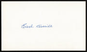 Earl Averill Autographed 3x5 Index Card Cleveland Indians SKU #259556
