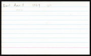 Earl Averill Autographed 3x5 Index Card Cleveland Indians SKU #259557
