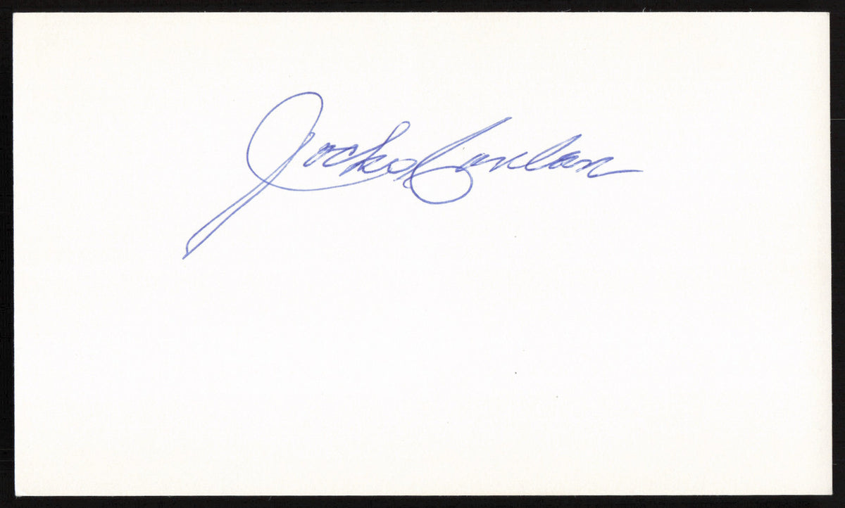 Jocko Conlan Autographed 3x5 Index Card Umpire SKU #259560
