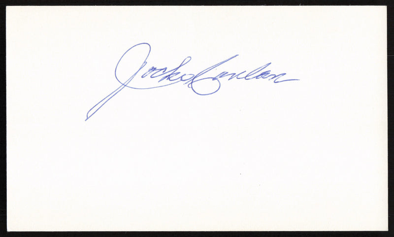 Jocko Conlan Autographed 3x5 Index Card Umpire SKU #259560