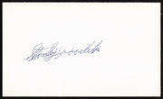 Stan Coveleski Autographed 3x5 Index Card Cleveland Indians SKU #259562