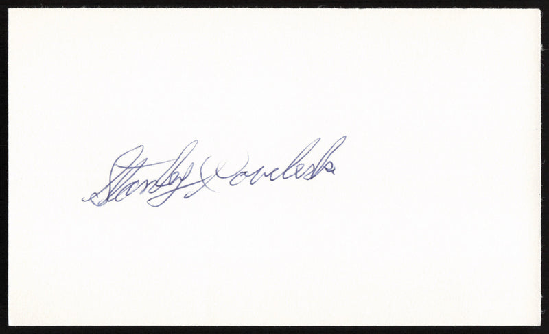 Stan Coveleski Autographed 3x5 Index Card Cleveland Indians SKU #259562