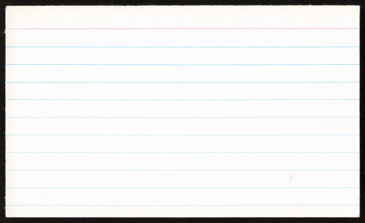 Stan Coveleski Autographed 3x5 Index Card Cleveland Indians SKU #259562