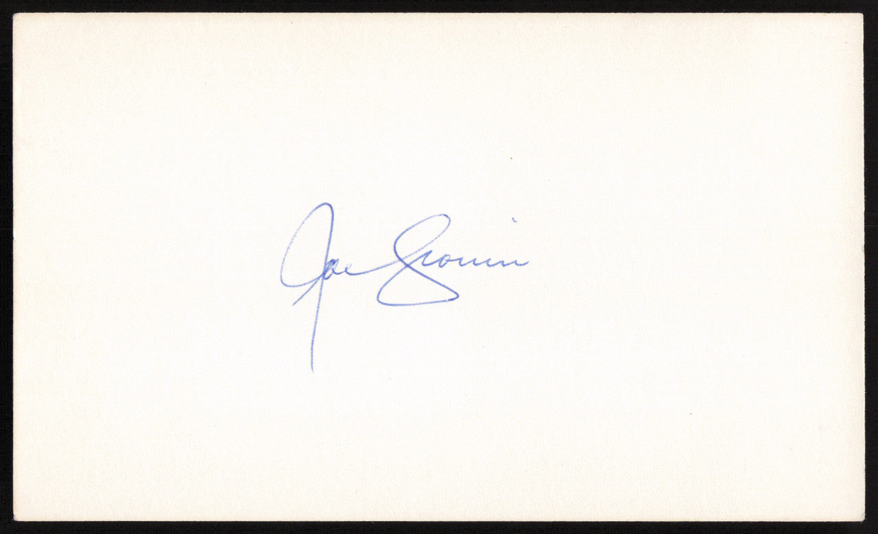 Joe Cronin Autographed 3x5 Index Card Boston Red Sox SKU #259563