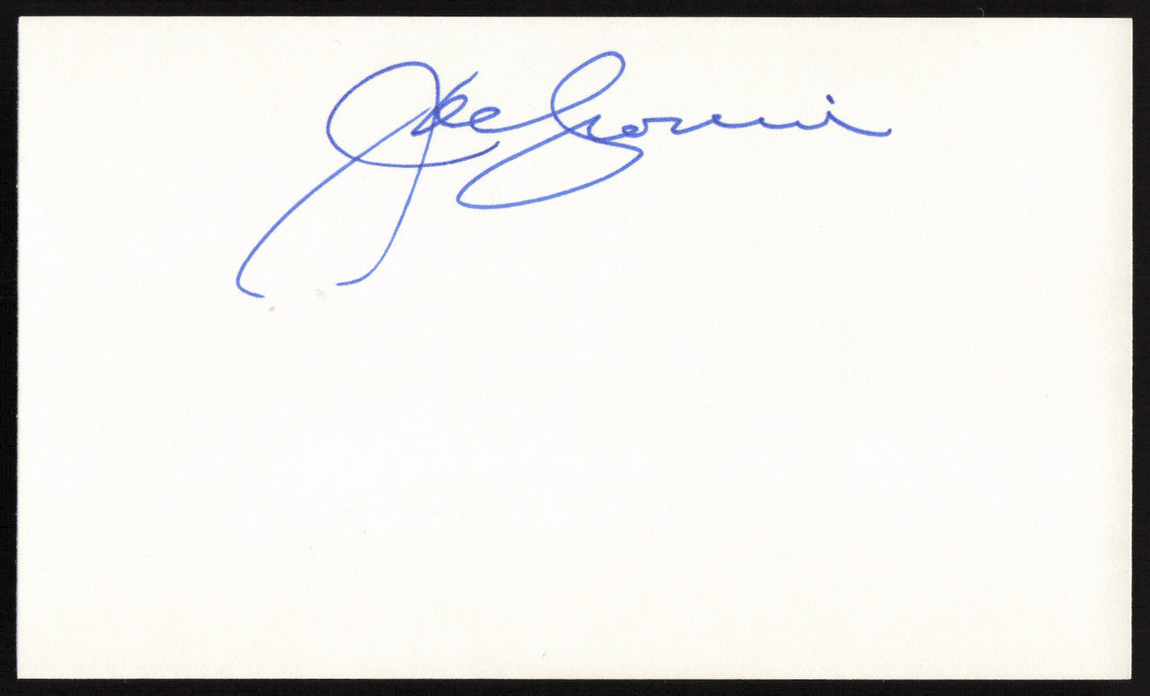Joe Cronin Autographed 3x5 Index Card Boston Red Sox SKU #259564