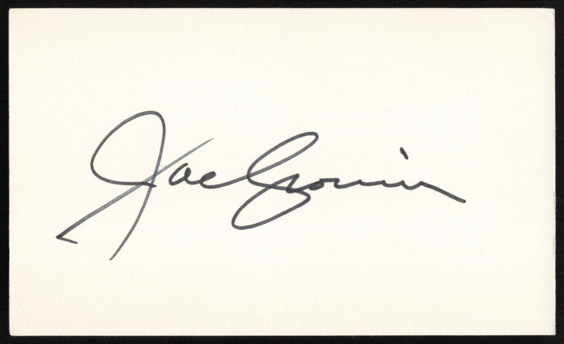 Joe Cronin Autographed 3x5 Index Card Boston Red Sox SKU #259566