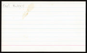 Carl Hubbell Autographed 3x5 Index Card New York Giants SKU #259595