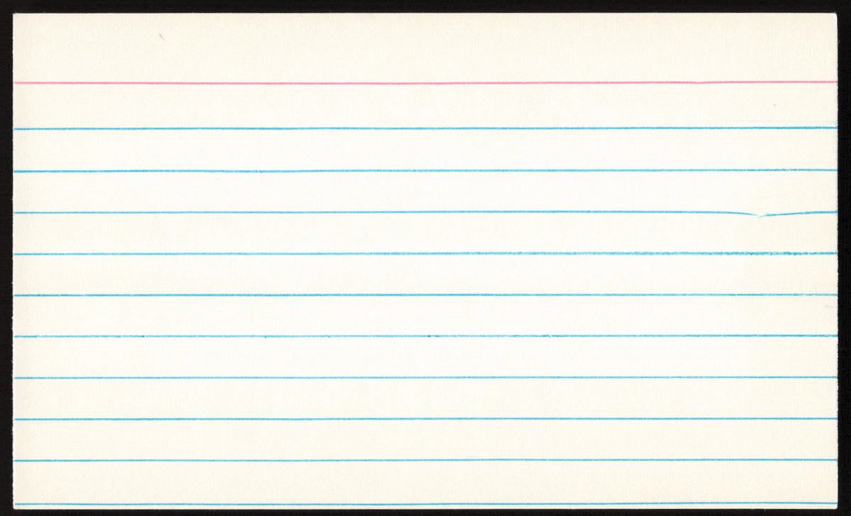 Carl Hubbell Autographed 3x5 Index Card New York Giants SKU #259598