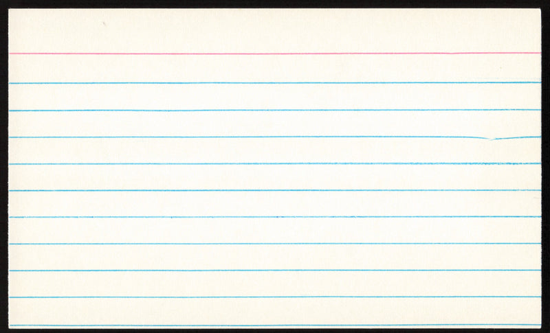 Carl Hubbell Autographed 3x5 Index Card New York Giants SKU #259598