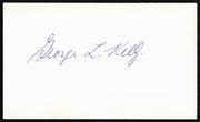 George Kelly Autographed 3x5 Index Card New York Giants SKU #259602
