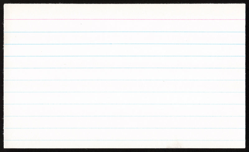 George Kelly Autographed 3x5 Index Card New York Giants SKU #259602