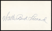 Walter Buck Leonard Autographed 3x5 Index Card Negro Leagues SKU #259604