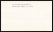 Walter Buck Leonard Autographed 3x5 Index Card Negro Leagues SKU #259604