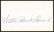 Walter Buck Leonard Autographed 3x5 Index Card Negro Leagues SKU #259605