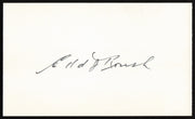 Edd Roush Autographed 3x5 Index Card Cincinnati Reds SKU #259610