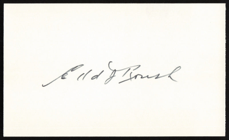 Edd Roush Autographed 3x5 Index Card Cincinnati Reds SKU #259610