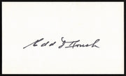 Edd Roush Autographed 3x5 Index Card Cincinnati Reds SKU #259615