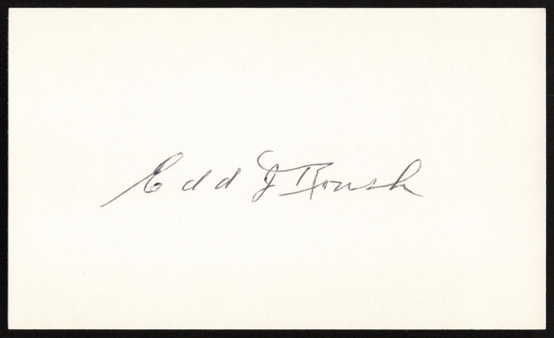 Edd Roush Autographed 3x5 Index Card Cincinnati Reds SKU #259619