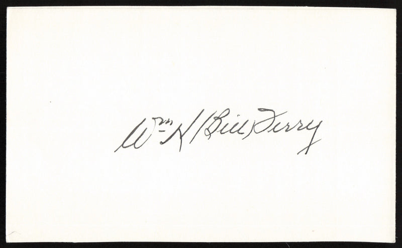 Bill Terry Autographed 3x5 Index Card New York Giants SKU #259624