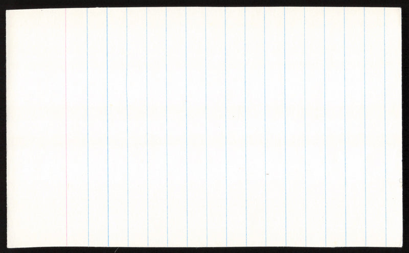 Bill Terry Autographed 3x5 Index Card New York Giants SKU #259624