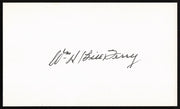 Bill Terry Autographed 3x5 Index Card New York Giants SKU #259625