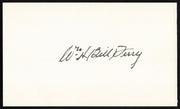 Bill Terry Autographed 3x5 Index Card New York Giants SKU #259627