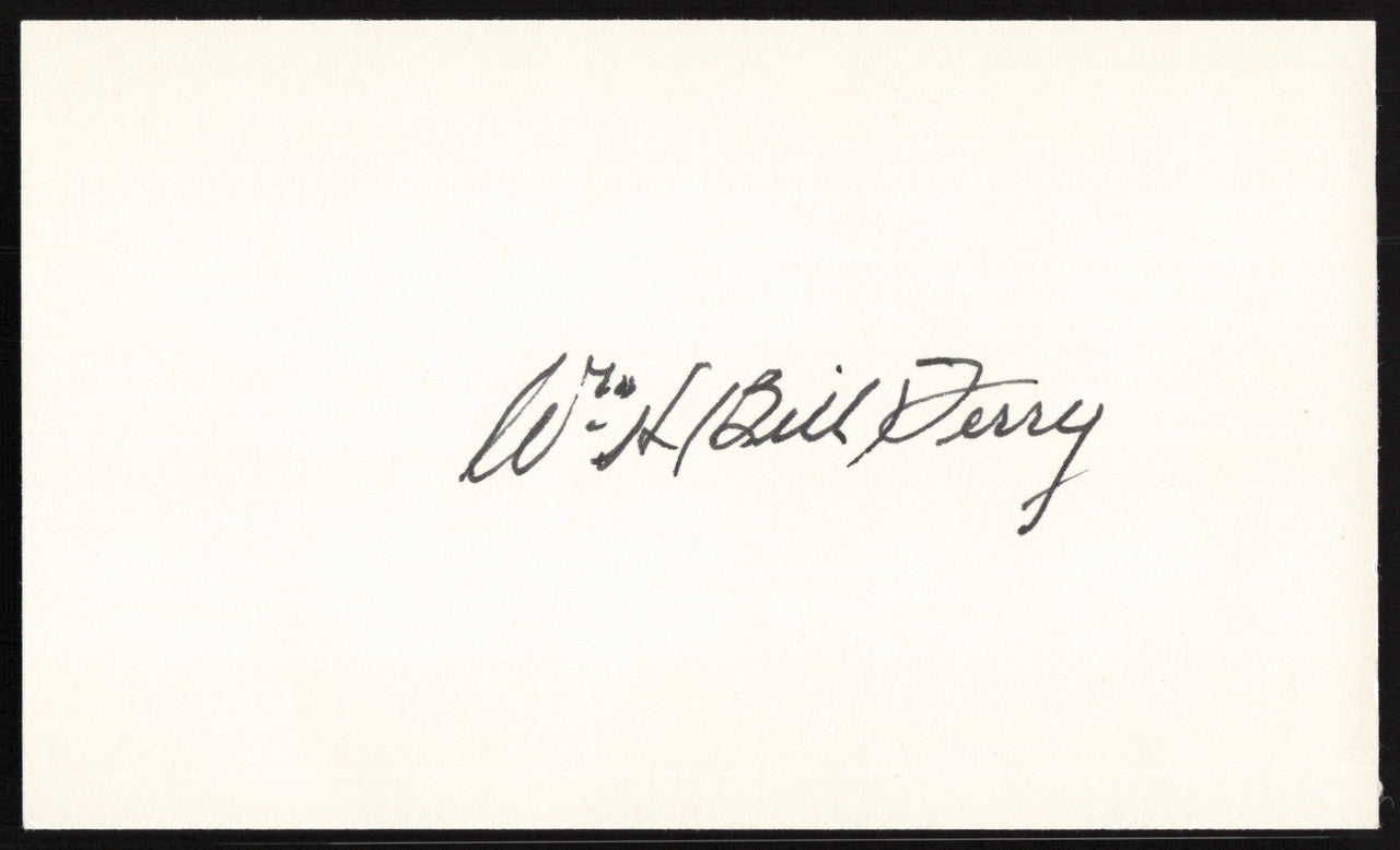 Bill Terry Autographed 3x5 Index Card New York Giants SKU #259627