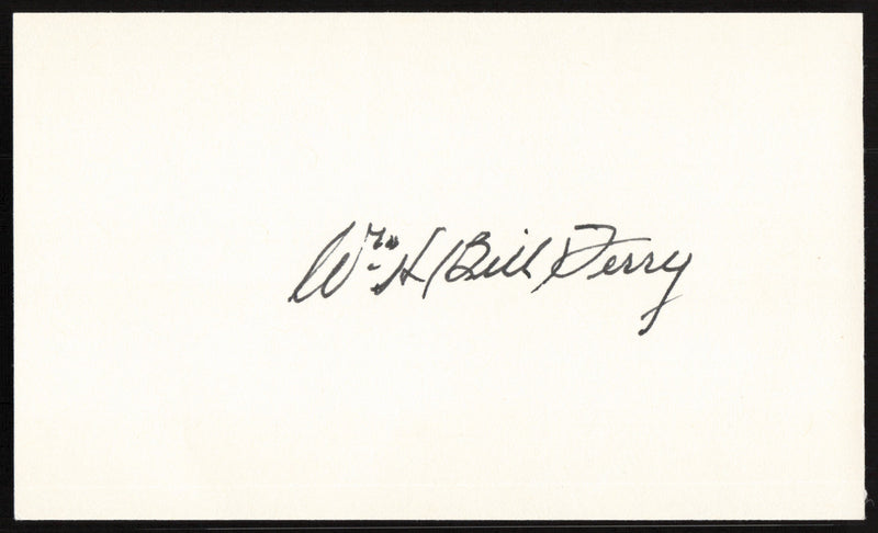 Bill Terry Autographed 3x5 Index Card New York Giants SKU #259627