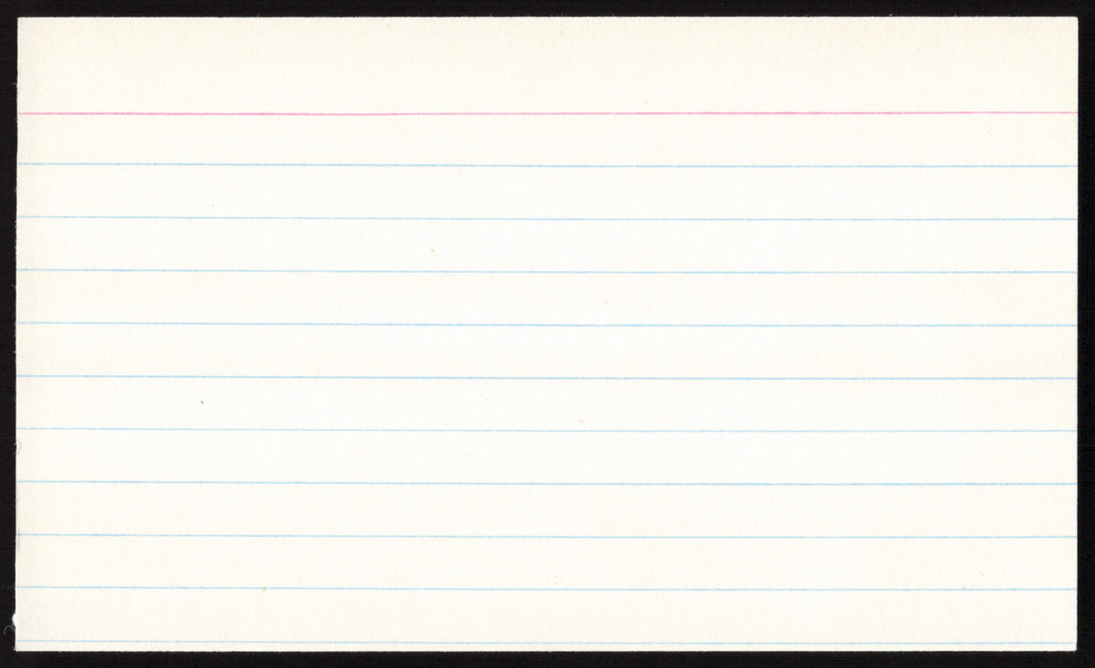 Bill Terry Autographed 3x5 Index Card New York Giants SKU #259627