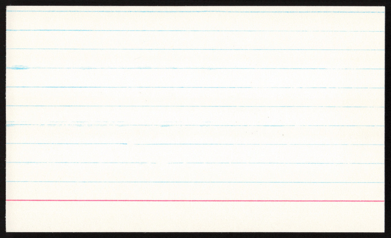 Bill Terry Autographed 3x5 Index Card New York Giants SKU #259628