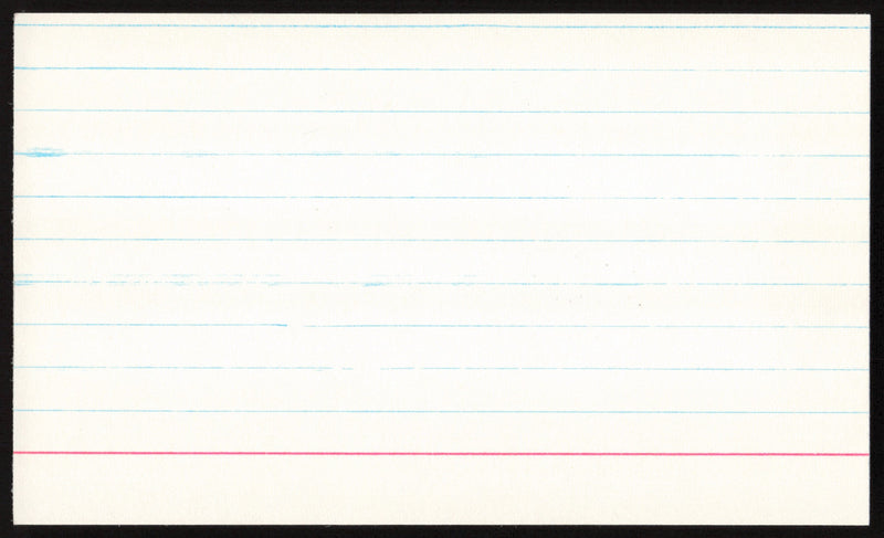 Bill Terry Autographed 3x5 Index Card New York Giants SKU #259628
