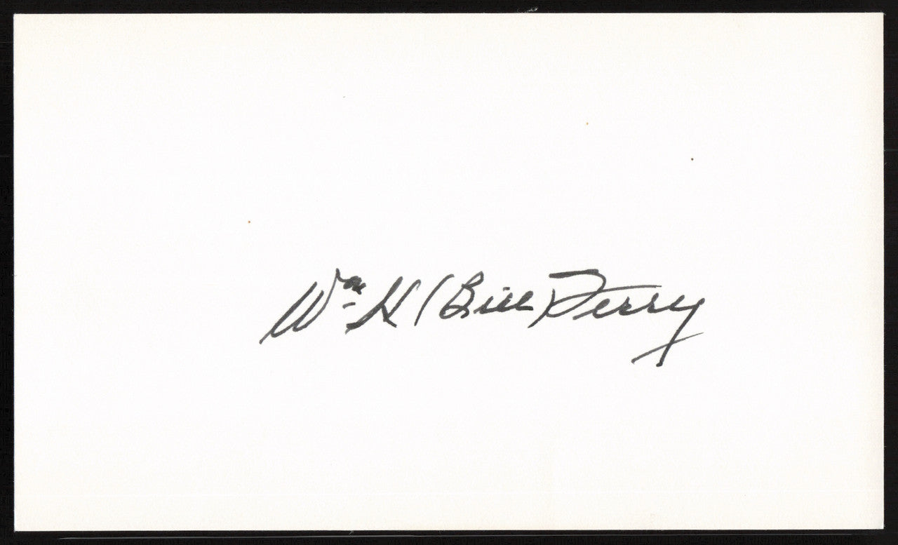 Bill Terry Autographed 3x5 Index Card New York Giants SKU #259629