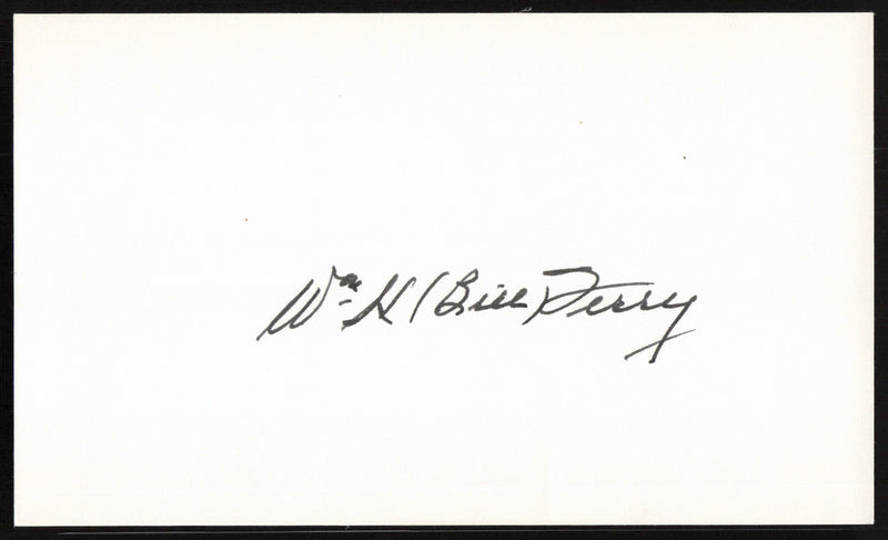 Bill Terry Autographed 3x5 Index Card New York Giants SKU #259629