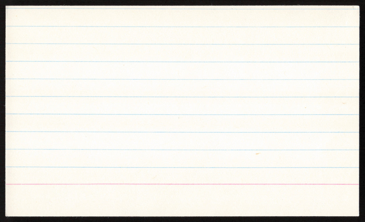 Bill Terry Autographed 3x5 Index Card New York Giants SKU #259630