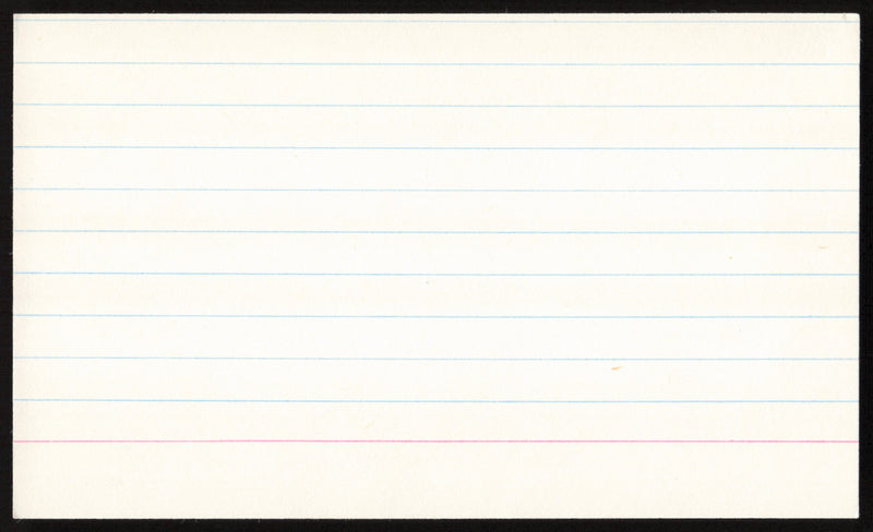 Bill Terry Autographed 3x5 Index Card New York Giants SKU #259630