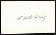 Bill Terry Autographed 3x5 Index Card New York Giants SKU #259631