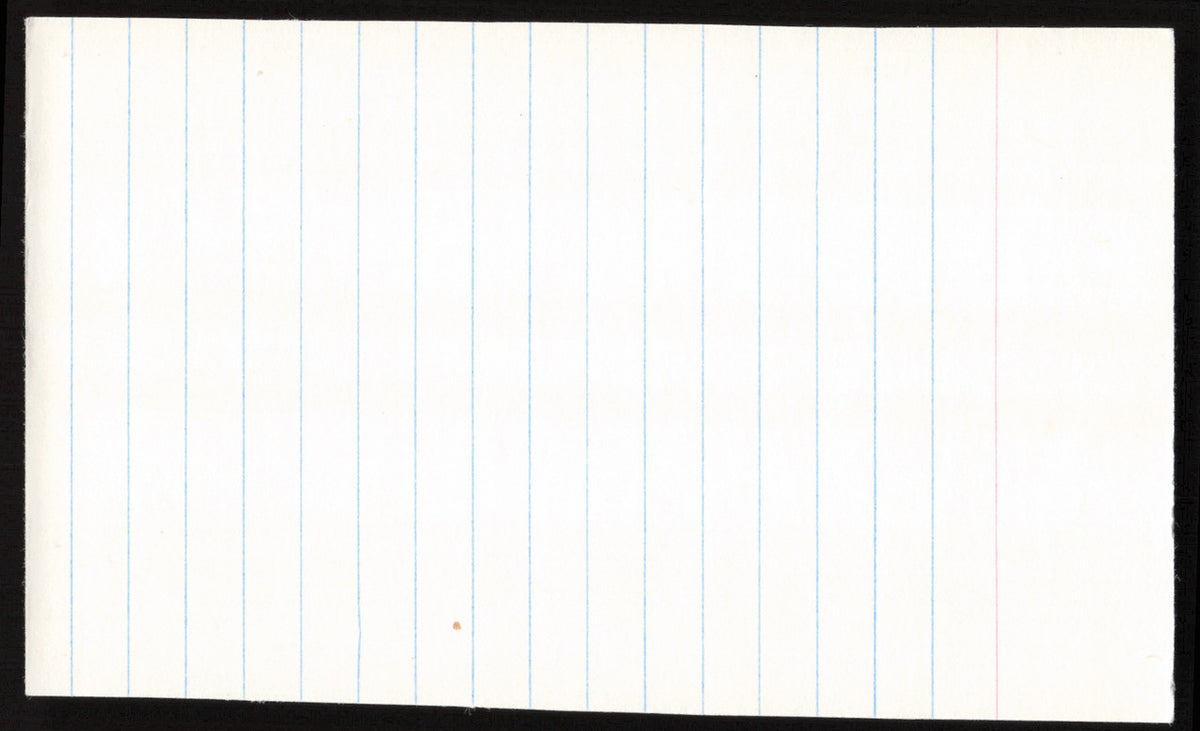 Bill Terry Autographed 3x5 Index Card New York Giants SKU #259631