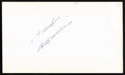 Billy Williams Autographed 3x5 Index Card Chicago Cubs SKU #259635