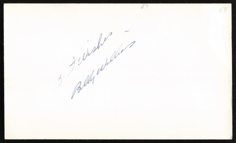Billy Williams Autographed 3x5 Index Card Chicago Cubs SKU #259635