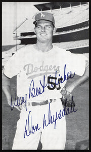 Don Drysdale Autographed 3.25x5.5 Postcard Los Angeles Dodgers SKU #259639