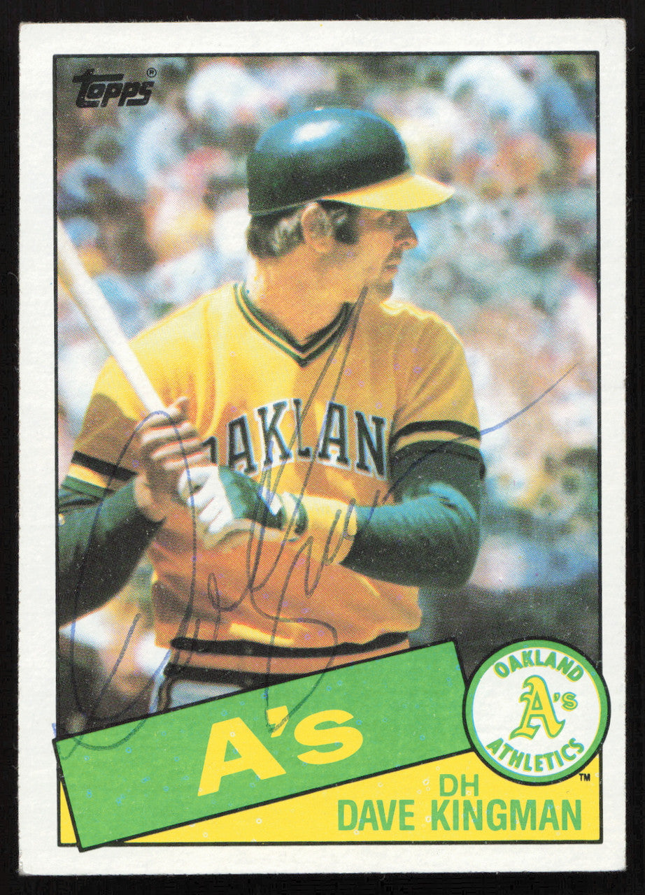 Dave Kingman Autographed 1985 Topps Card #730 Oakland A's SKU #259645