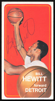 Bill Hewitt Autographed 1970-71 Topps Rookie Card #56 Detroit Pistons SKU #259651
