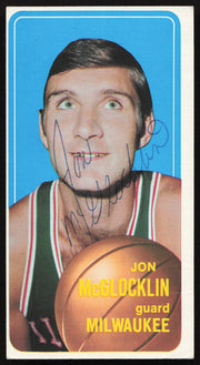 Jon McGlocklin Autographed 1970-71 Topps Card #139 Milwaukee Bucks SKU #259653